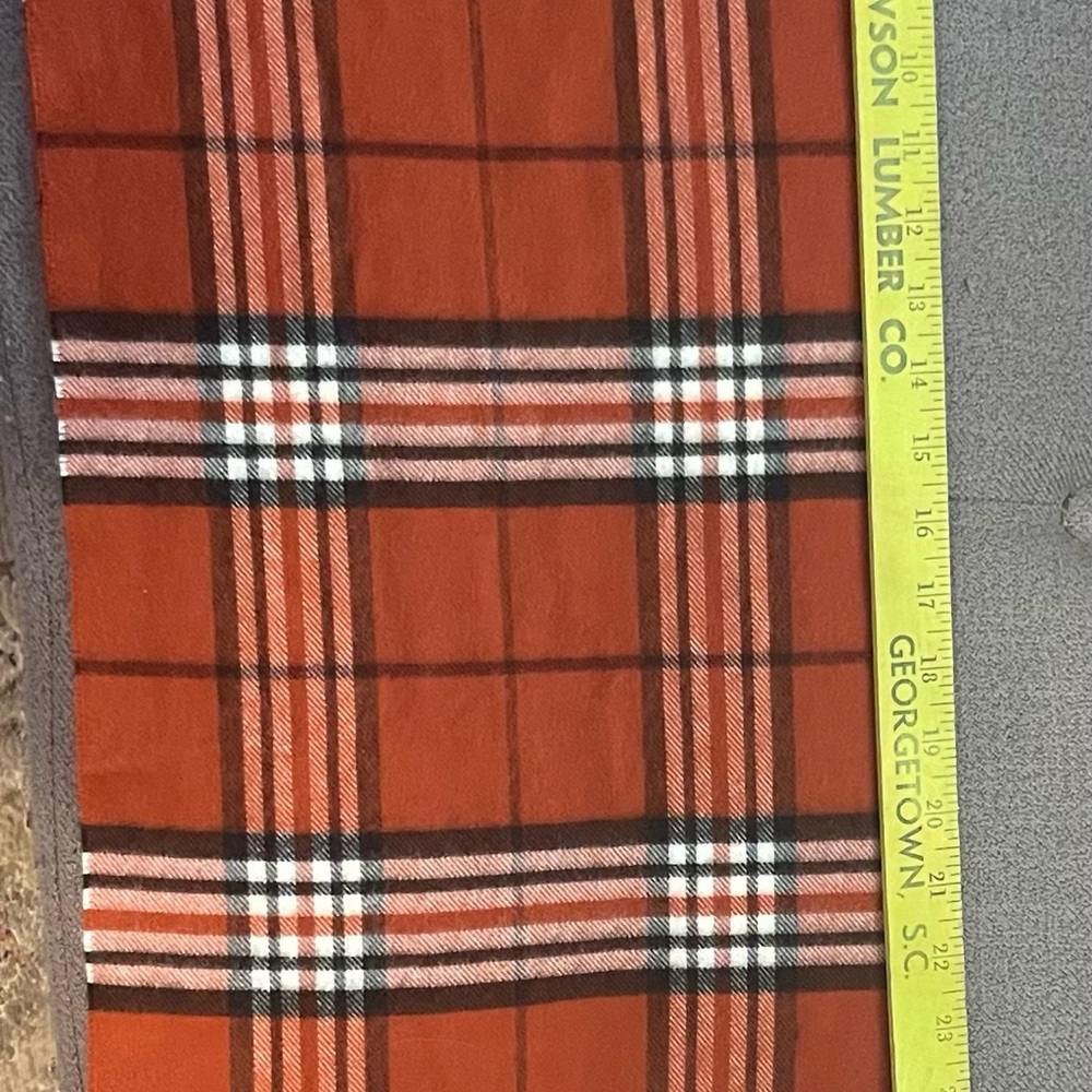 Cashmink Orange Plaid throw /scarf